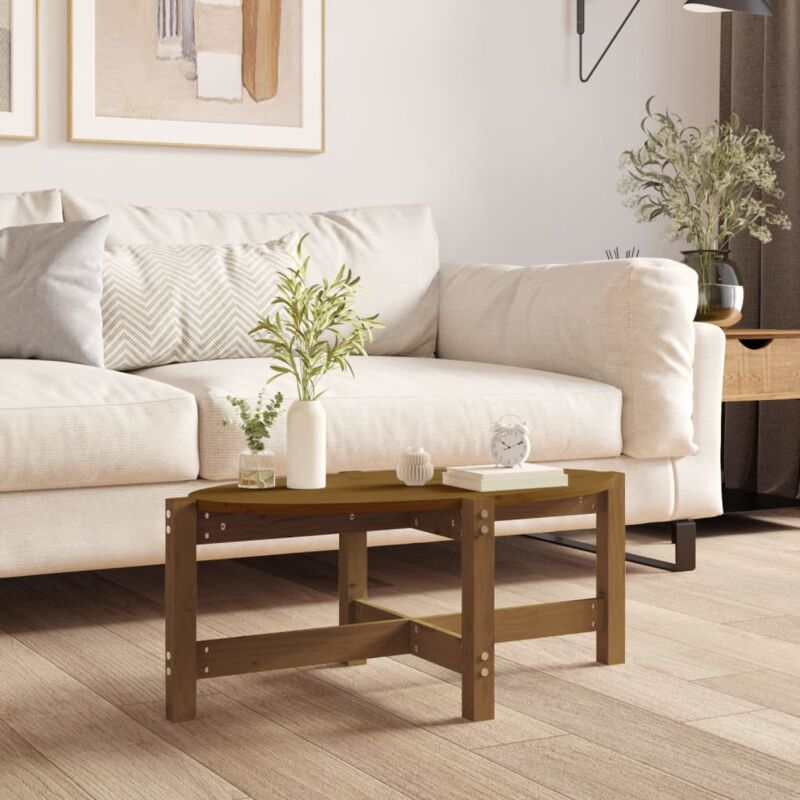 foto del prodotto tavolino da salotto ambra 87x48x35 cm in legno massello di pino vidaxl
