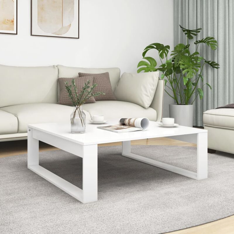 foto del prodotto tavolino da salotto bianco 100x100x35 cm in legno multistrato vidaxl