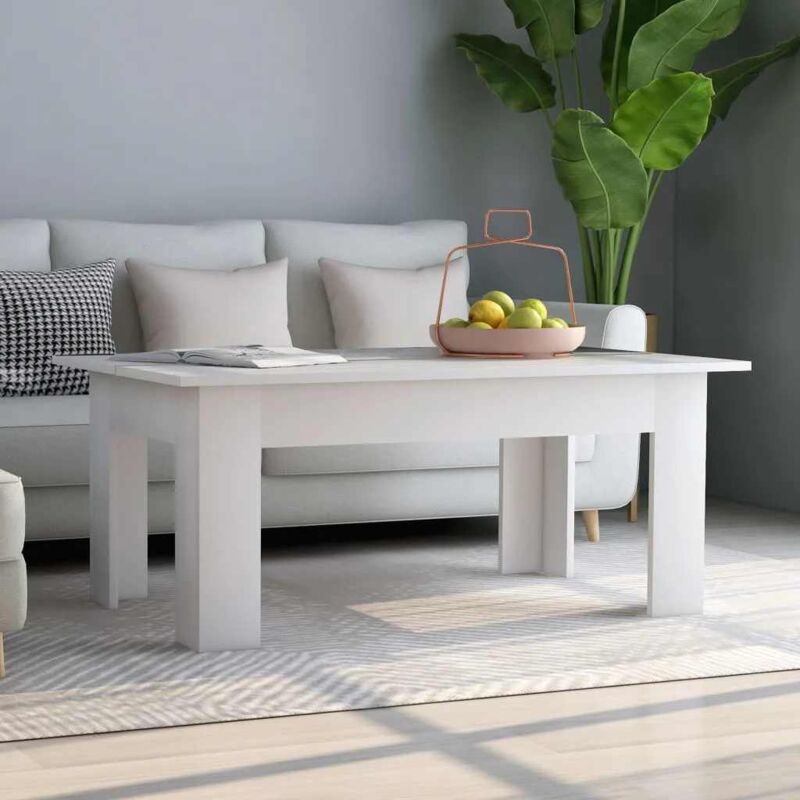 foto del prodotto tavolino da salotto bianco 100x60x42 cm in legno multistrato vidaxl