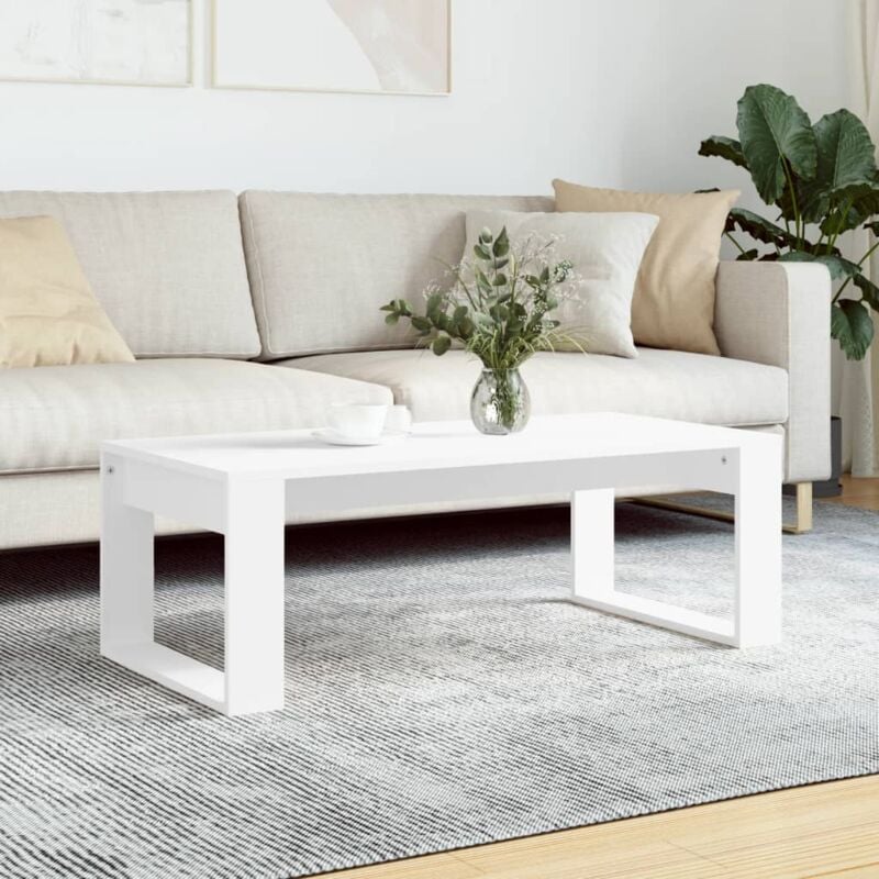 foto del prodotto tavolino da salotto bianco 102x50x35 cm in legno multistrato vidaxl