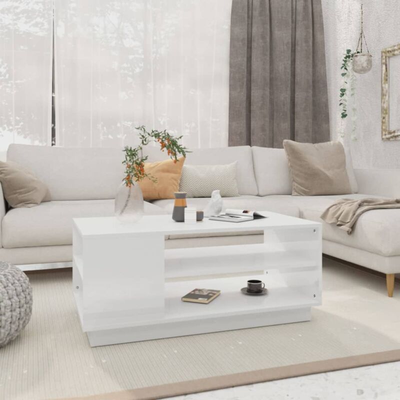foto del prodotto tavolino da salotto bianco 102x55x43 cm in truciolato vidaxl