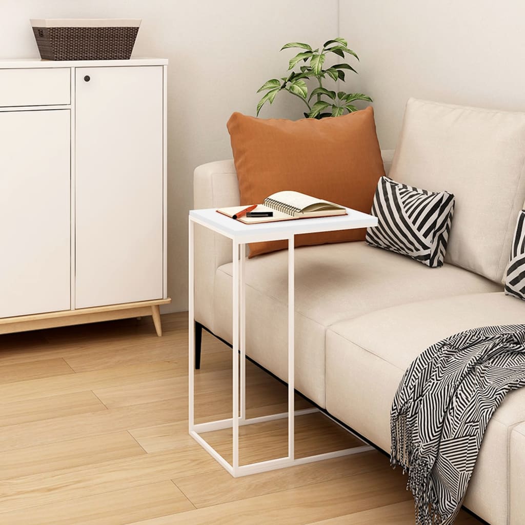 foto del prodotto tavolino da salotto bianco 40x30x59 cm in legno multistrato cod mxl 55013