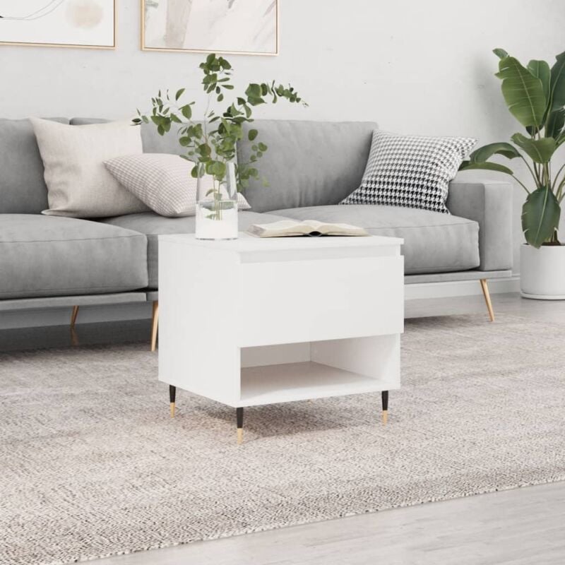 foto del prodotto tavolino da salotto bianco 50x46x50 cm in legno multistrato - vidaxl