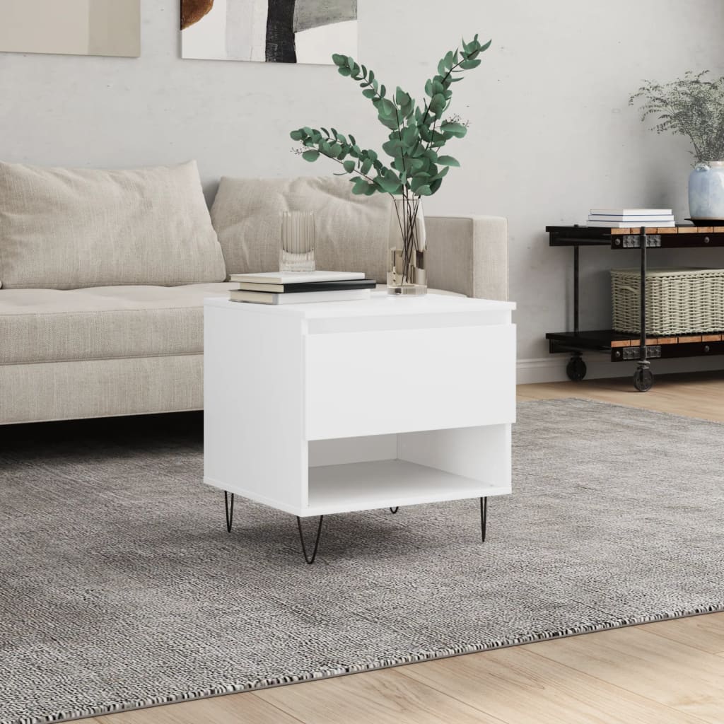 foto del prodotto tavolino da salotto bianco 50x46x50 cm in legno multistratocod mxl 102825