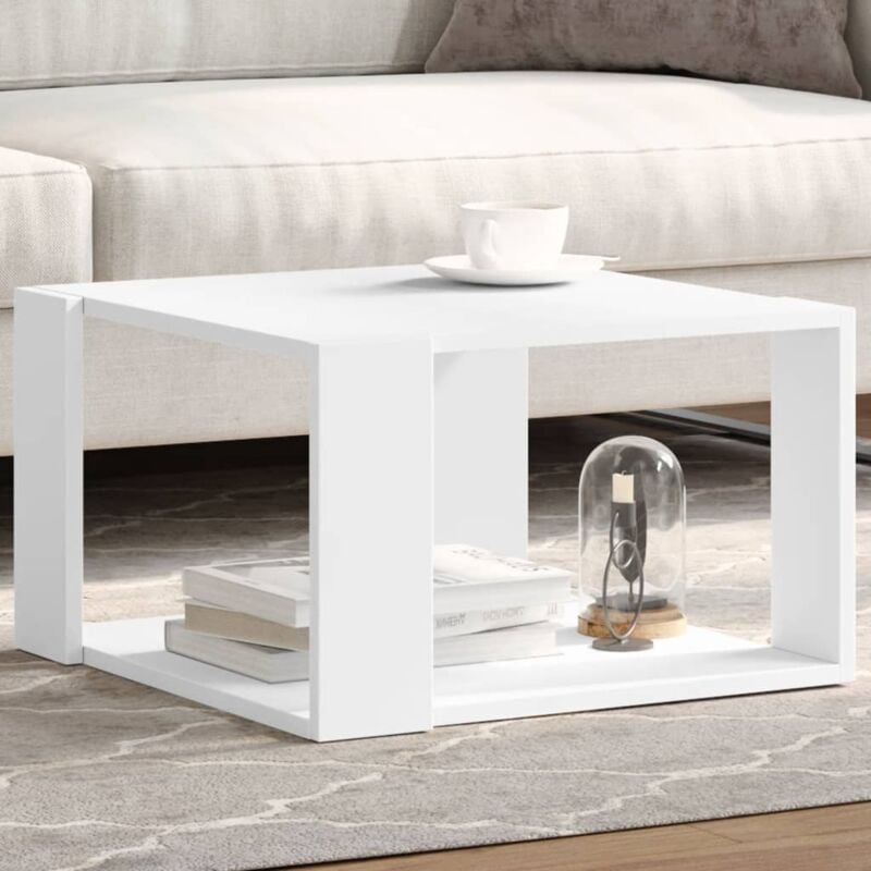 foto del prodotto tavolino da salotto bianco 51,5x51,5x30 cm in legno multistrato vidaxl