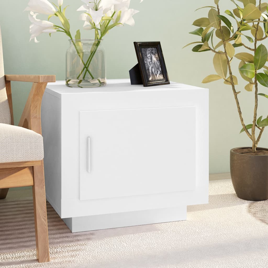 foto del prodotto tavolino da salotto bianco 51x50x45 cm in legno multistrato cod mxl 20116