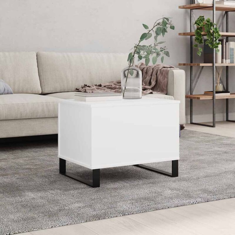 foto del prodotto tavolino da salotto bianco 60x44,5x45 cm in legno multistratocod mxl 78831