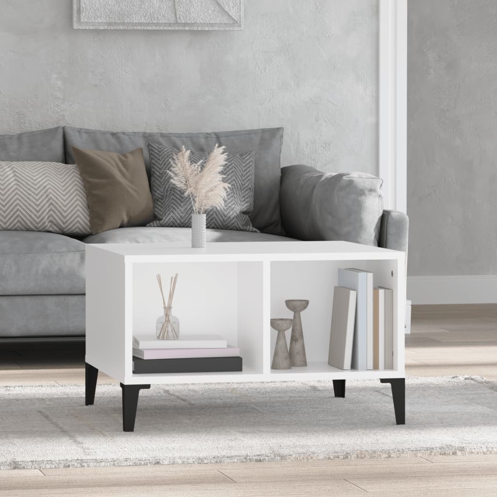 foto del prodotto tavolino da salotto bianco 60x50x36,5 cm in legno multistrato cod mxl 23129