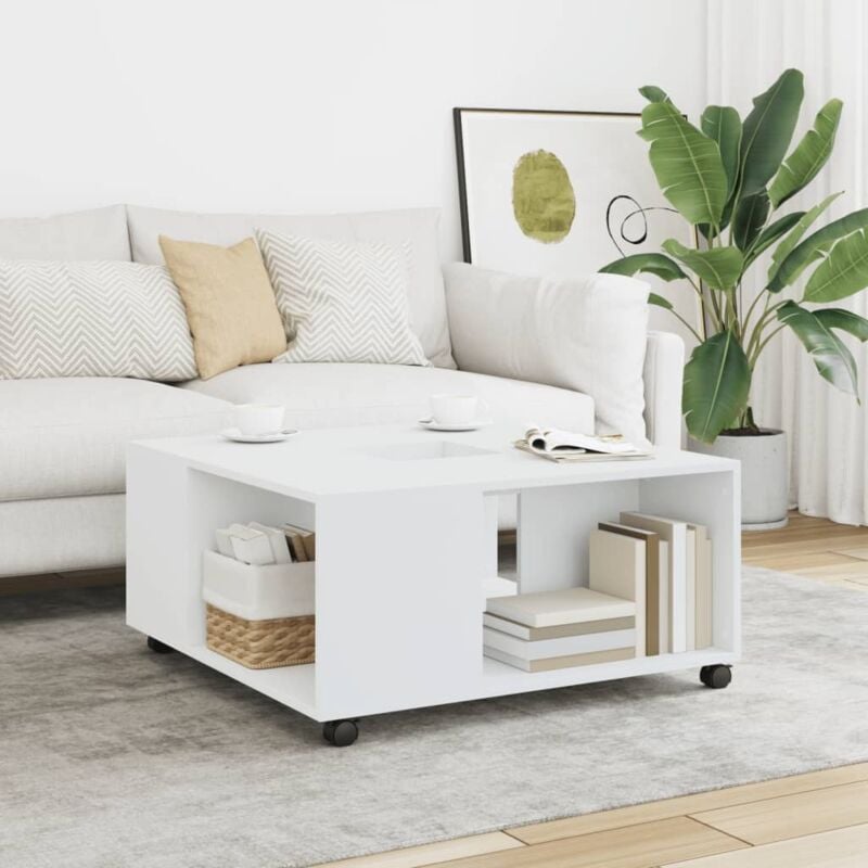 foto del prodotto tavolino da salotto bianco 80x80x40 cm in truciolato vidaxl