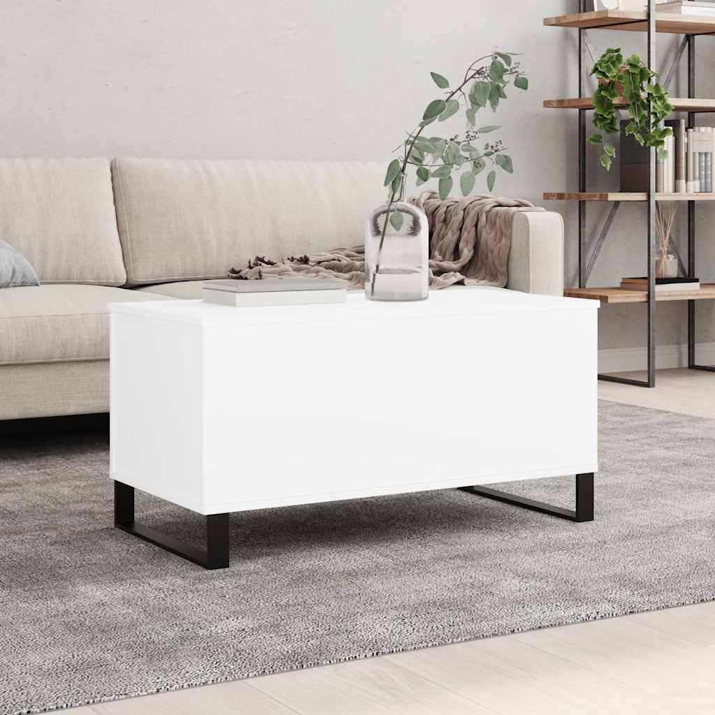 foto del prodotto tavolino da salotto bianco 90x44,5x45 cm in legno multistratocod mxl 78838