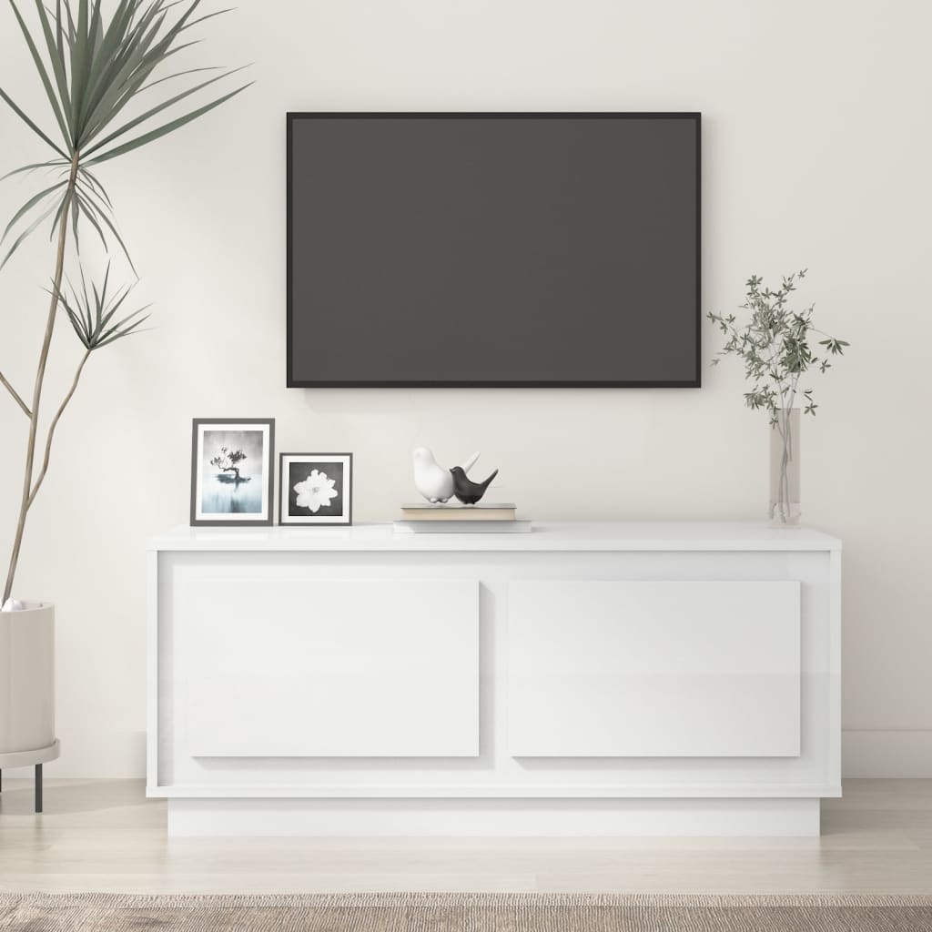 foto del prodotto tavolino da salotto bianco lucido 102x50x44cm legno multistratocod mxl 82084