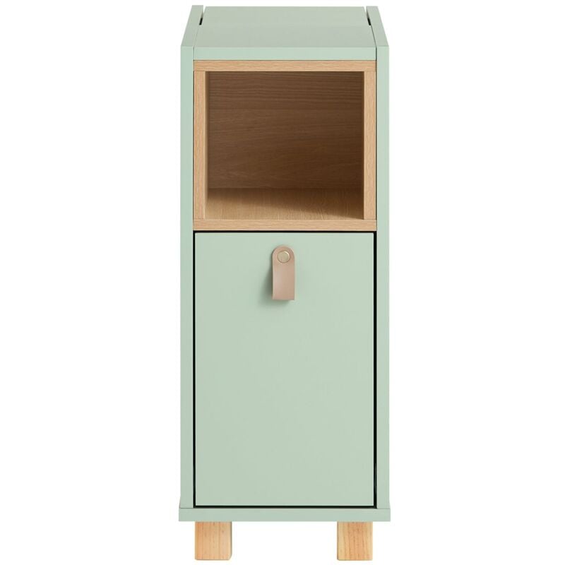 foto del prodotto tavolino da salotto, comodino, mobiletto portaoggetti, cassettiera stretta, verde, 24x60x60cm fbt161 gr sobuy