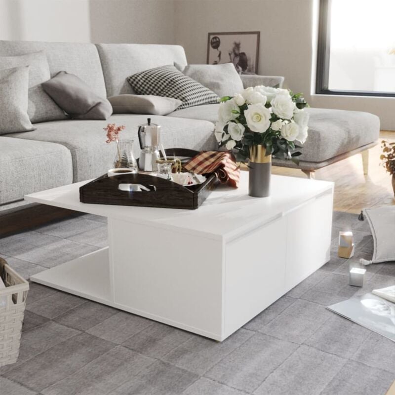 foto del prodotto tavolino da salotto con ante e scomparti design moderno vari colori colore bianco