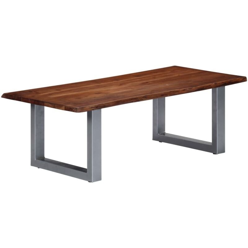 foto del prodotto tavolino da salotto con bordi vivi 115x60x40 cm massello acacia - vidaxl