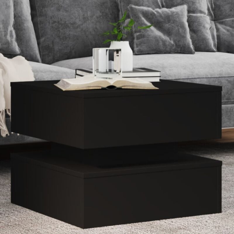 foto del prodotto tavolino da salotto con luci led nero 50x50x40 cm vidaxl