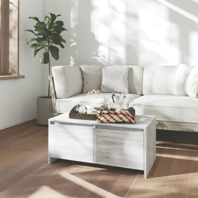 foto del prodotto tavolino da salotto dall aspetto elegante dotato di 2 cassetti ampi vari colori colore grigio