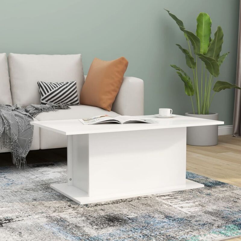 foto del prodotto tavolino da salotto dall aspetto moderno 102x55x40cm a forma di t vari colori colore bianco