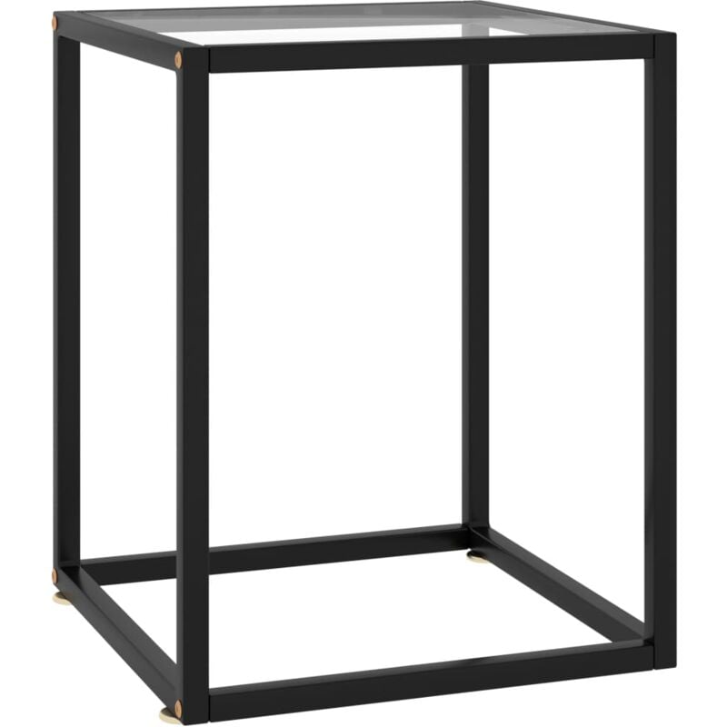 foto del prodotto tavolino da salotto dallo stile elegante di alta qualit vari colori 40x40x50cm colore nero vetro trasparente
