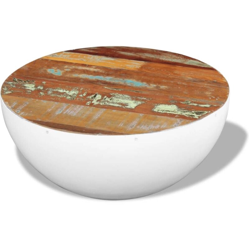 foto del prodotto tavolino da salotto forma di coppa legno di recupero 60x60x30cm - vidaxl