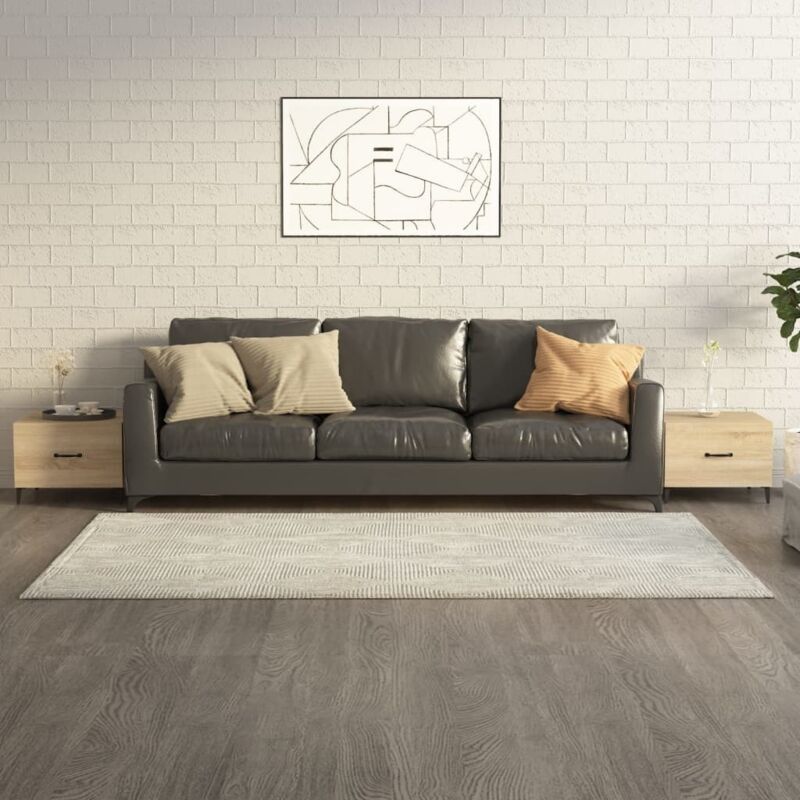 foto del prodotto tavolino da salotto gambe in metallo rovere sonoma 50x50x40 cm vidaxl