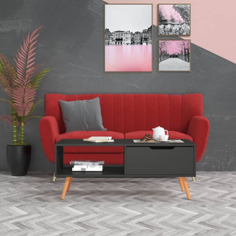 foto del prodotto tavolino da salotto grigio 100x49,5x43 cm in legno multistrato vidaxl