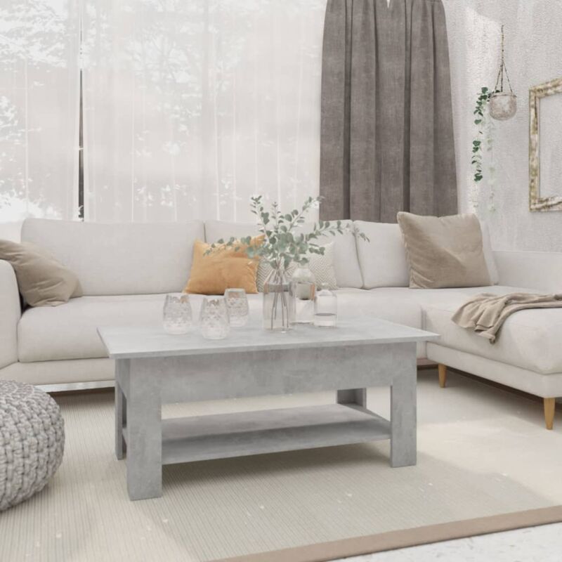 foto del prodotto tavolino da salotto grigio cemento 102x55x42 cm in truciolato vidaxl