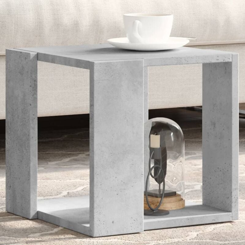 foto del prodotto tavolino da salotto grigio cemento 32x32x30cm legno multistrato vidaxl
