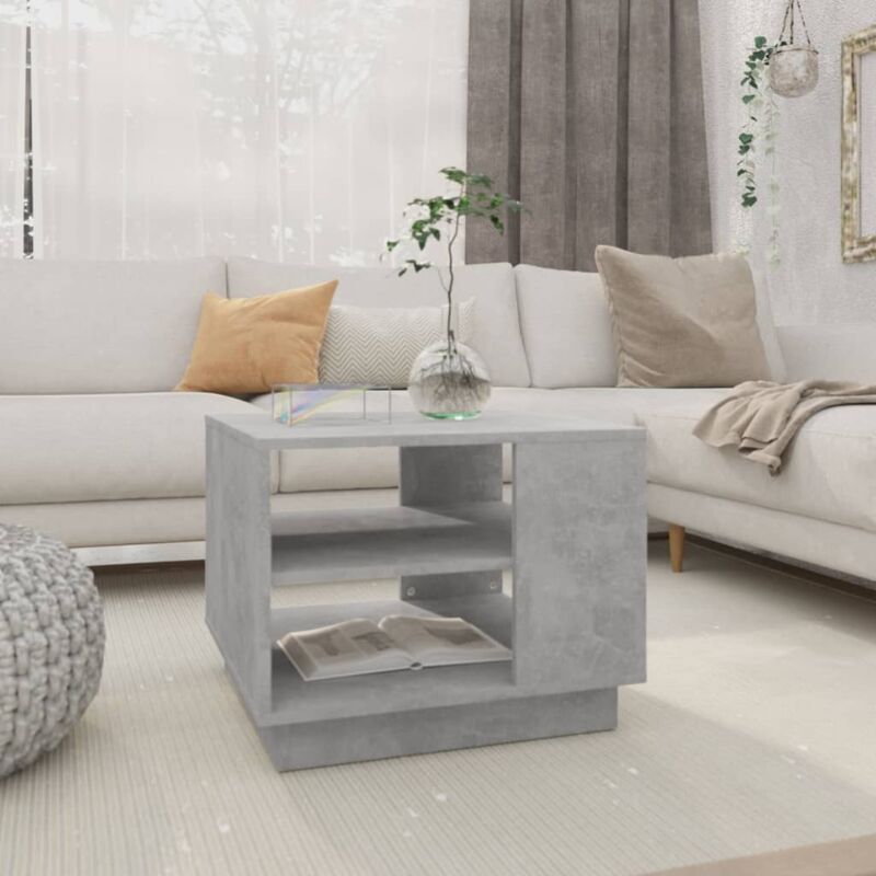 foto del prodotto tavolino da salotto grigio cemento 55x55x43 cm in truciolato vidaxl