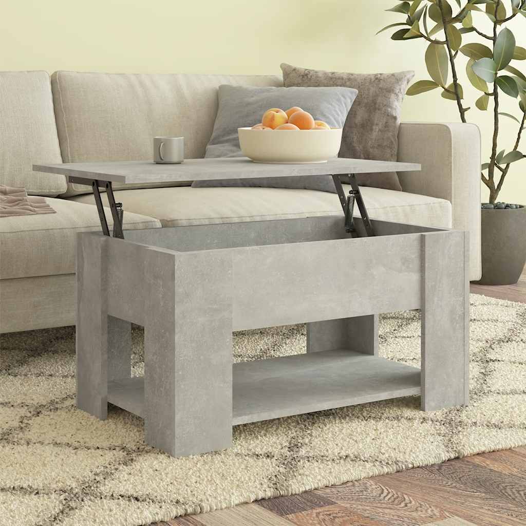 foto del prodotto tavolino da salotto grigio cemento 79x49x41cm legno multistrato - vidaxl