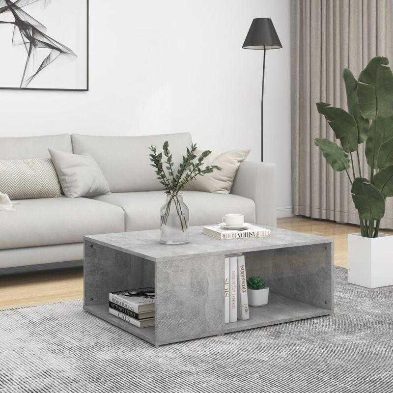 foto del prodotto tavolino da salotto grigio cemento 90x67x33cm legno multistrato vidaxl