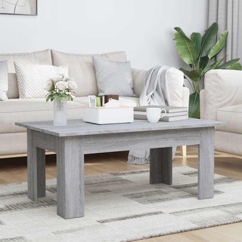 foto del prodotto tavolino da salotto grigio sonoma 100x60x42cm legno multistrato cod mxl 15537