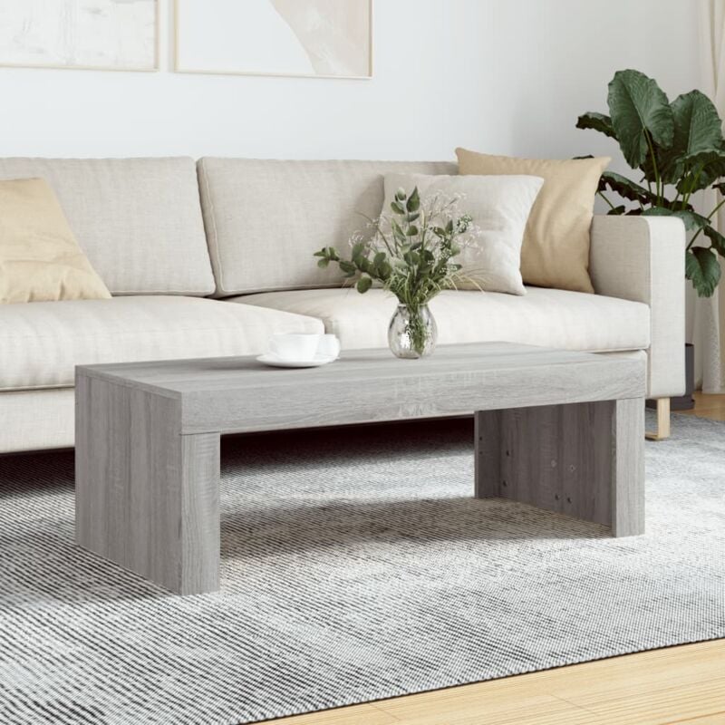 foto del prodotto tavolino da salotto grigio sonoma 102x50x36cm legno multistrato vidaxl