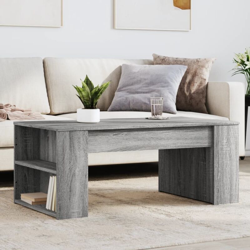 foto del prodotto tavolino da salotto grigio sonoma 102x55x42cm legno multistrato vidaxl