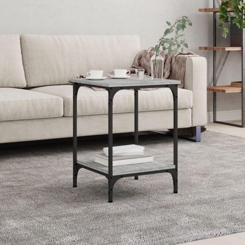 foto del prodotto tavolino da salotto grigio sonoma 40x40x55 cm legno multistrato vidaxl