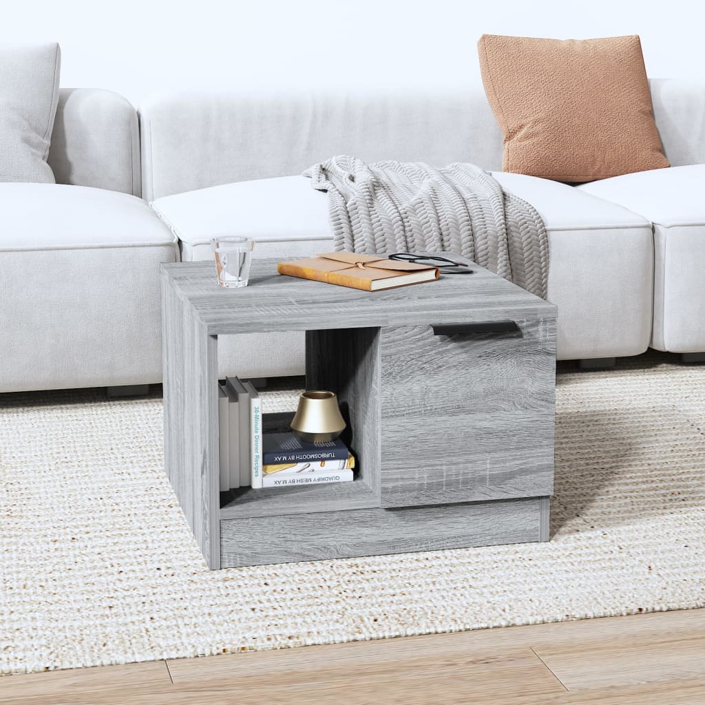 foto del prodotto tavolino da salotto grigio sonoma 50x50x36 cm legno multistrato cod mxl 13079