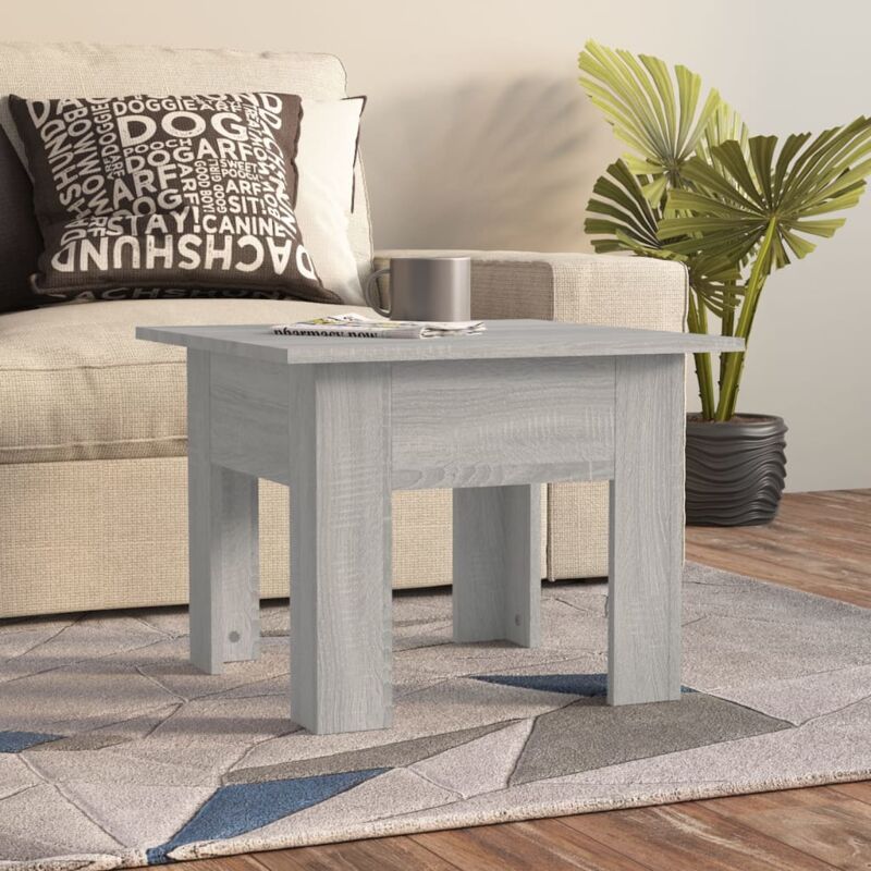 foto del prodotto tavolino da salotto grigio sonoma 55x55x42 cm in truciolato vidaxl
