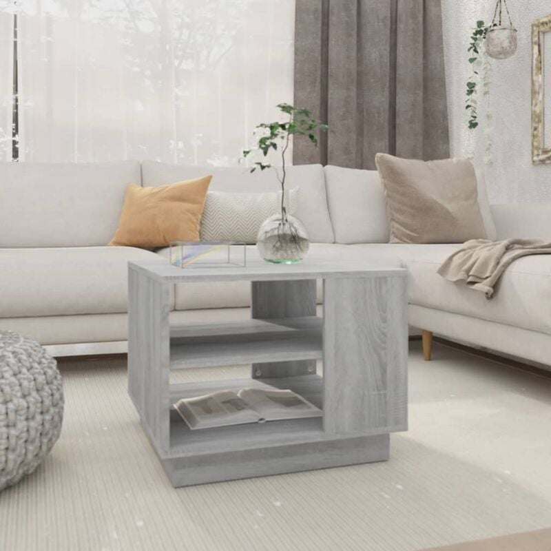 foto del prodotto tavolino da salotto grigio sonoma 55x55x43 cm in truciolato vidaxl