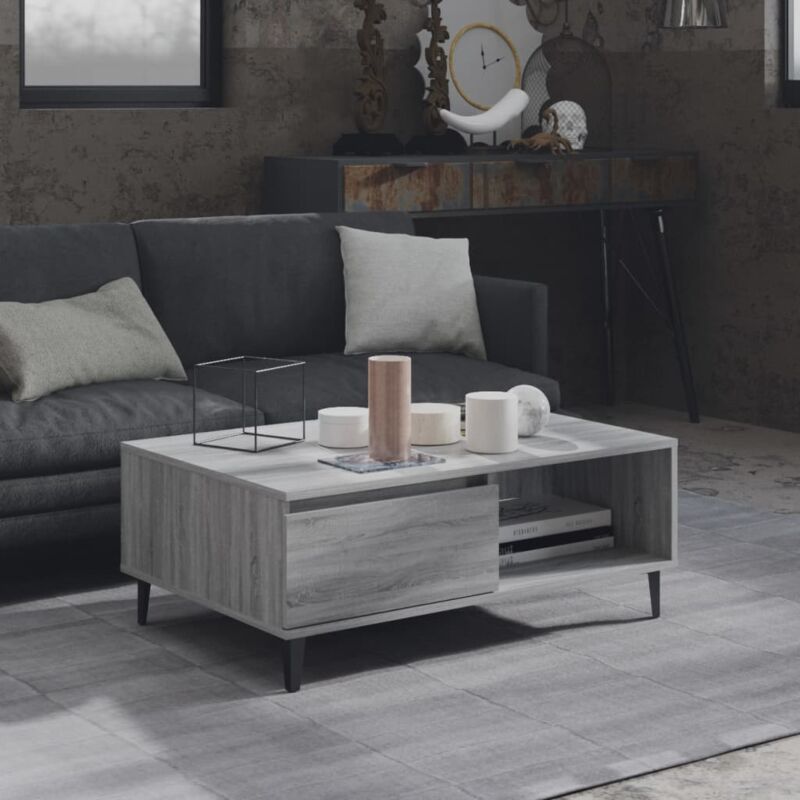 foto del prodotto tavolino da salotto grigio sonoma 90x60x35 cm in truciolato vidaxl