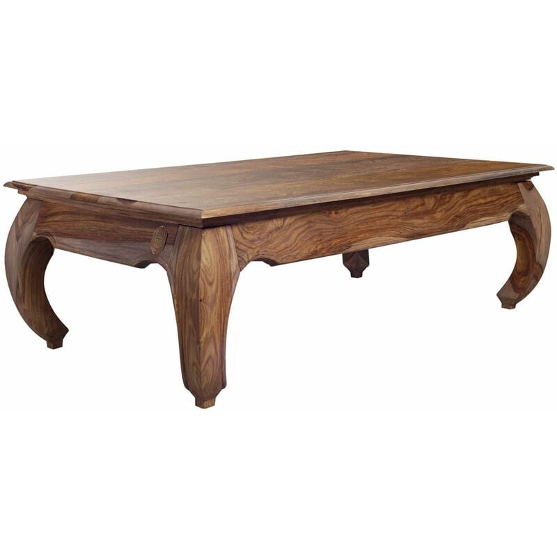 foto del prodotto tavolino da salotto in legno di sheesham palissandro 130x75x40 marrone laccato opium 632