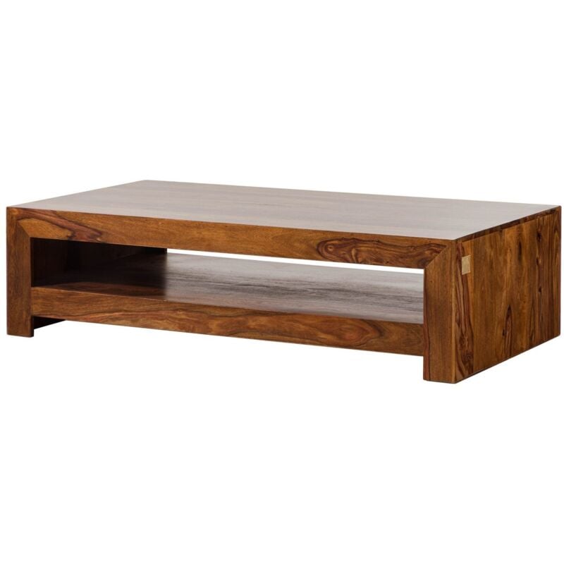 foto del prodotto tavolino da salotto in legno di sheesham palissandro 135x70x36 noce laccato duke 120