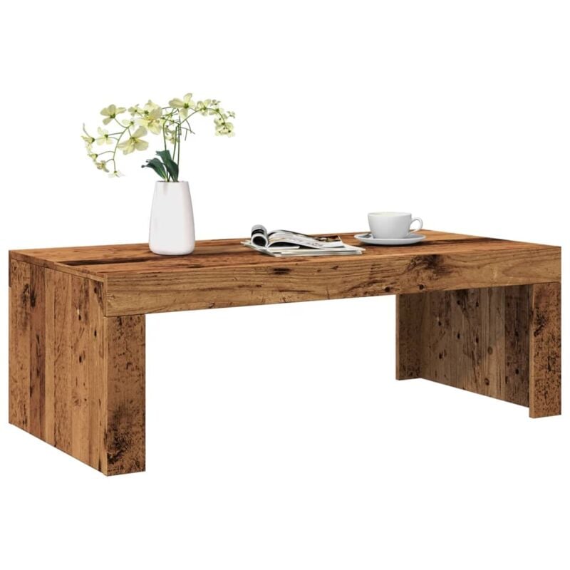 foto del prodotto tavolino da salotto legno antico 102x50x35 cm in truciolato vidaxl