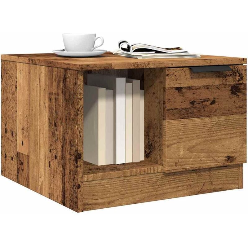 foto del prodotto tavolino da salotto legno antico 50x50x36 cm legno multistrato vidaxl