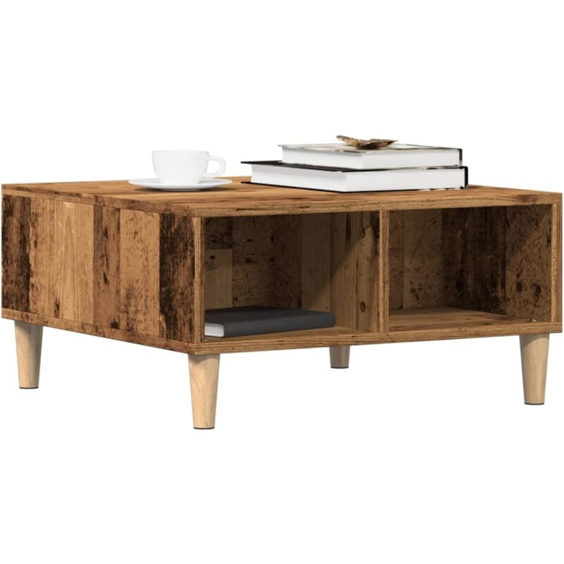 foto del prodotto tavolino da salotto legno antico 60x60x30 cm legno multistrato vidaxl