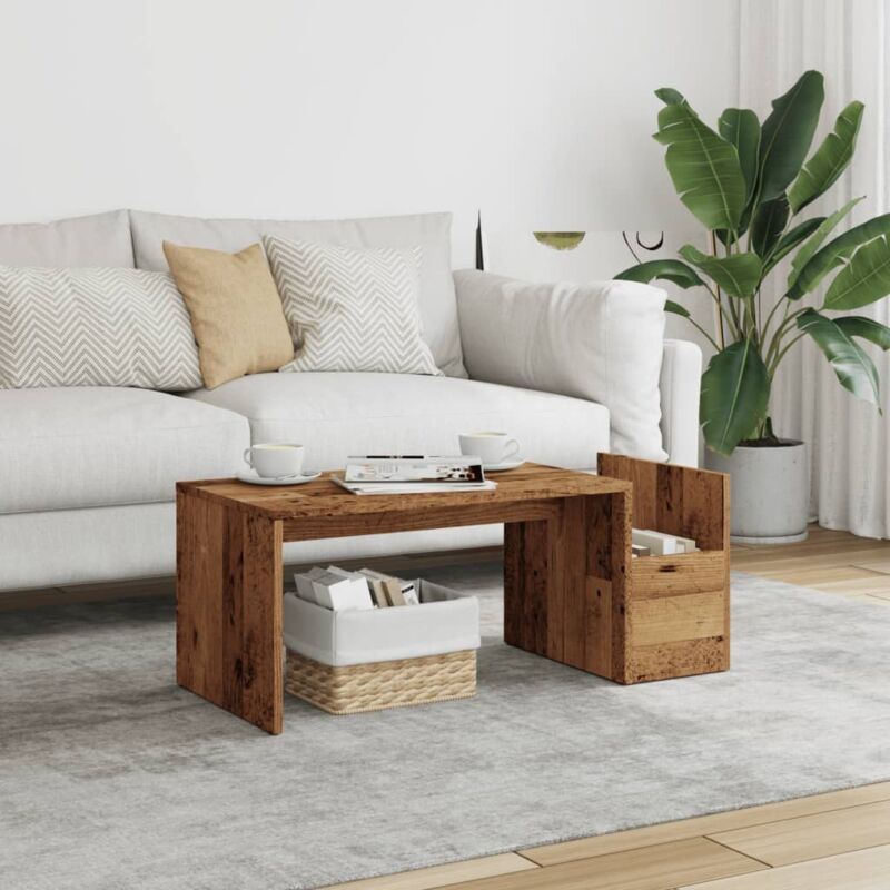 foto del prodotto tavolino da salotto legno antico 90x45x35 cm in truciolato vidaxl
