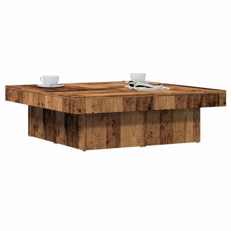 foto del prodotto tavolino da salotto legno antico 90x90x28 cm in truciolato vidaxl