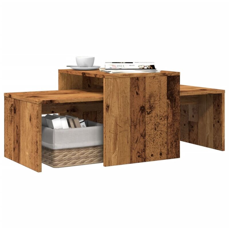 foto del prodotto tavolino da salotto legno vecchio 100x48x40 cm in truciolato vidaxl