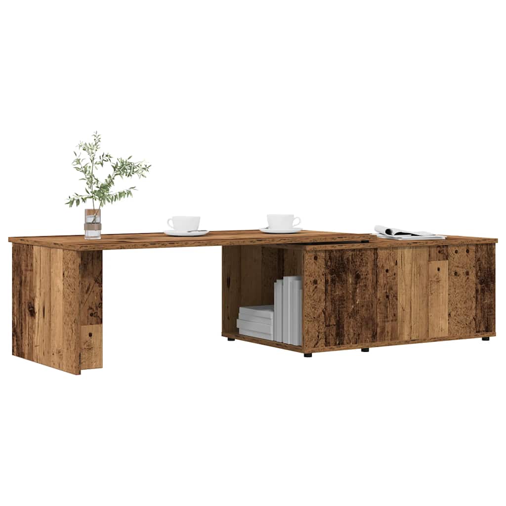 foto del prodotto tavolino da salotto legno vecchio 150x50x35 cm truciolato