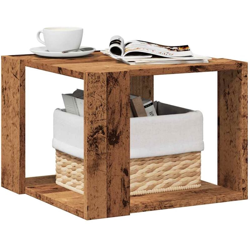 foto del prodotto tavolino da salotto legno vecchio 40x40x30 cm legno multistrato vidaxl