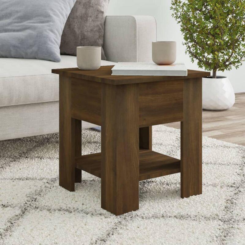foto del prodotto tavolino da salotto marrone rovere 40x40x42cm legno multistrato vidaxl