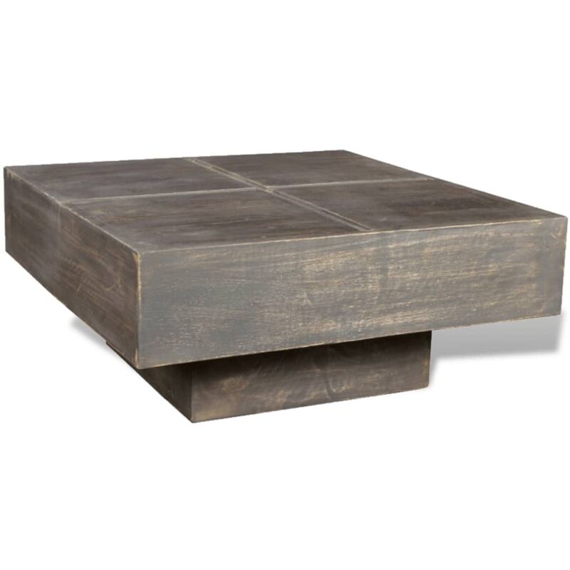 foto del prodotto tavolino da salotto marrone scuro quadrato legno massello mango vidaxl